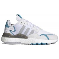 Кроссовки Adidas Nite Jogger белые с синим